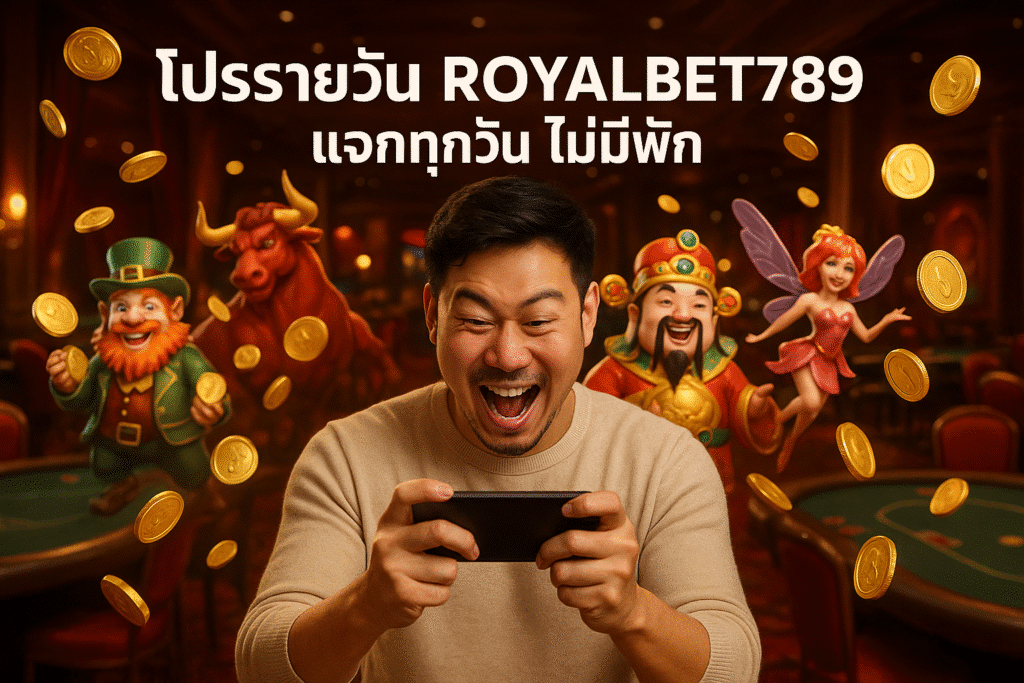 โปรรายวัน ROYALBET789 แจกทุกวัน ไม่มีพัก